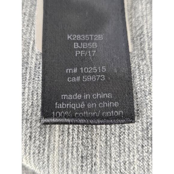 JOHN VARVATOS MEN'S GRAY STRIPED 1/4 BUTTON UP LONG SLEEVE SHIRT SIZE LARGE - Picture 7 of 11